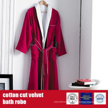 100% coton coupe velours robe de bain rouge